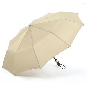 Paraplyer Vind- och vattenbeständigt paraply för män Män hållbara vindtäta regnfoldar Ambrella Parasoler Unbrella Women