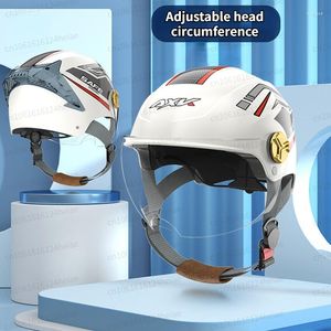 Motorcycle Helmets Summer Sun Protection Motocycle Helmet Universal Safety Half With Transparent Lens Rainproof Electric Scooter