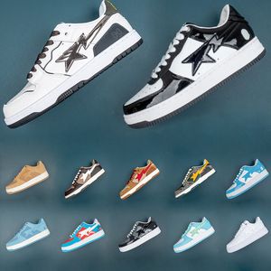 Mens Womens Hajimes Sorayamas x Bapestar sk8s Shoe Camo Concepts Entregar banho exclusivo Aped Roxo Verde Sapatos esportivos Tênis branco triplo