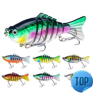 10cm 15.6g Wobblers Pike Balıkçılık Yemleri Yapay Çok Eklemli Bölümler Yapay Sert Yem Trolling Pike Sazan Balıkçılık Araçları