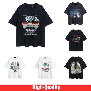 2023 Designer Mens Thirts Womens Stamping Fashion Man Miri Tshirt Tees Casual Short Short Luxury Hip Hop Streetwear Tshirts size S-XL