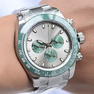 Mens Watches Automatic Imported Mechanical Movement Wristwatch Sapphire Wristwatches Fashion Business Stainless Steel Rubber Strap Green Watch 40mm