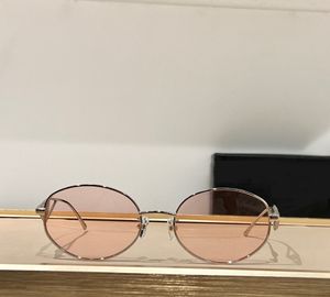 Silver Metal Pink Round Sunglasses for Women Men Sun Glasses Designers Sunglasses Shades Occhiali da sole Glasses UV400 Eyewear with Box