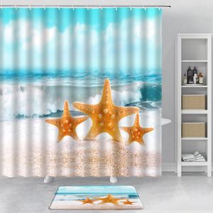 Занавески для душа Ocean Beach Screenery Crearning Set Tropical Palm Eres