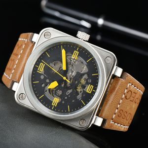 New Tops Model Sport Cinturino in gomma macchinari Bell Luxury Orologio multifunzione Business Acciaio inossidabile Uomo Ross Orologio da polso s01