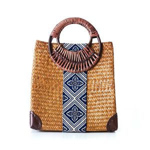 New Ethnic Style Women's Bag Straw Woven Bag Handbag Handwoven Bag Holiday Beach Bag