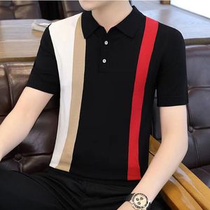 Designer mens Polos short-sleeved new casual shirts street hip-hop Casual T-Shirt print pattern black polo t shirt