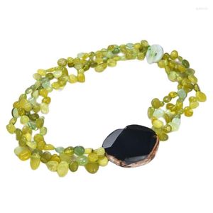 Подвесные ожерелья украшения 20 дюймов натуральный камень зеленый чел