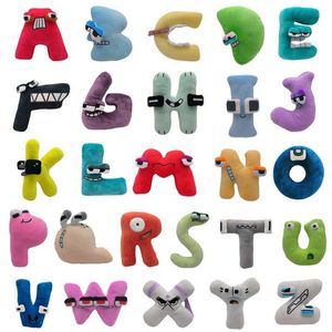 子供のおもちゃホット販売アルファベットの伝承文字伝説のぬいぐるみ人形啓蒙教育玩具人形26文字