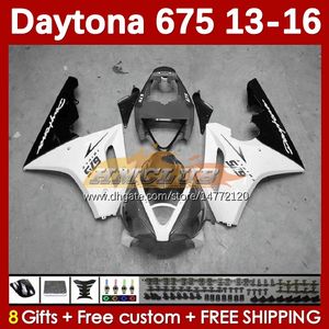 OEM Fairings Kit For Daytona 675 675R 13 14 15 16 2013 2014 2015 2016 MOTO Bodyworks 166No.86 Daytona675 Body Daytona 675 R 2013-2016 Motorcycle Fairing white grey