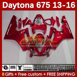 Metallic Red OEM Fairings Kit For Daytona 675 675R 13 14 15 16 2013 2014 2015 2016 MOTO Bodyworks 166No.90 Daytona675 Body Daytona 675 R 2013-2016 Motorcycle Fairing