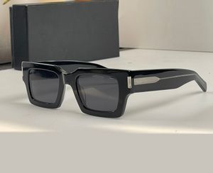 Occhiali da sole quadrati neri/grigi lucidi per donne uomini sfumature da sole designer occhiali da sole occhiali da un occhio di protezione Uv400