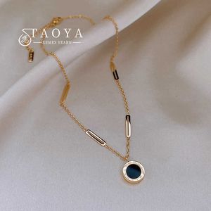 Pendant Necklaces Classic Fashion Stainless Steel Roman Digital Wafer Pendant Necklace 2022 Fashion Jewelry Christmas Party Women's Sexy Necklace Z0321