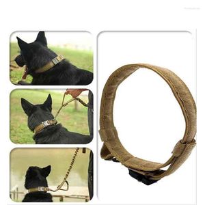 Dog Collars Collar Adgationable Nylon Medium Large for Outdoor Walking Training Duarable Pet Military Tactical Control