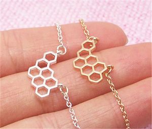 30PCS Gold Silver Cute Honeycomb Bracelets Beehive Bracelet Honey Bee Comb Hive Bracelet Hexagon Bracelet