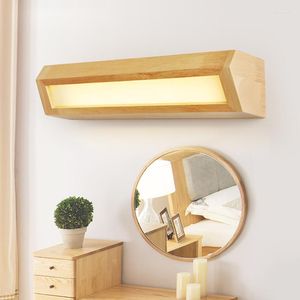 Lâmpada de parede de madeira estilo Japão Fonte LED para o quarto Sconce de madeira sólida Lamparas Lamparas Lighture