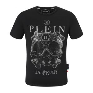 Plein björn t shirt mens designer tshirts märke kläder rhinestone pp skalle män t-shirt rund hals ss monster plein med kristaller hip hop tshirt topp tees 161187