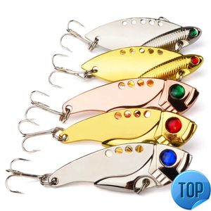 1 PCS Metal Vib 11g/6cm Balıkçılık Cazibesi Titreşim Kaşık Döndürücü Yok Krankbait Bas Yapay Sert Yem Cicada Vib Tackle