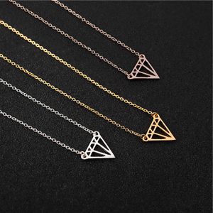 30PCS Cut Open Subulate Triangles Diamond Shape Necklace Minimalist Simple Flat Line Geometric Polygon Hexagon Layering Rhombus Cone Necklaces