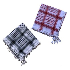 Eşarplar Arap Türban Keffiyeh Eşarp Müslüman Hijab Askeri Shemagh Çöl Eşarp Keffiyeh Eşarp Sarma Erkekler ve Kadınlar İçin 125x125cm 230322