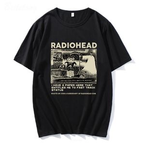 男性S TシャツラジオヘッドTシャツ男性ヴィンテージクラシックティーノースアメリカツアーロックボーイカミゼタスホンブルヒップホップユニセックス100コットン特大トップ230321