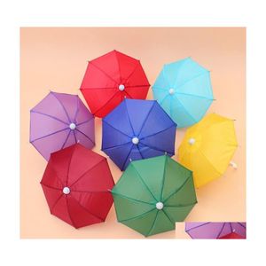 Guarda -chuvas Mini -Simation guarda -chuva para crianças desenho animado Muitos acessórios decorativos de cor Propções portáteis e leves 4 9dB ZZ Drop Delive DHHW3