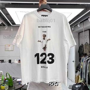 Erkek Tişörtleri Çocuk Monogramlı Yuvarlak Boyun Gevşek Kısa Kollu T-Shirt T230321