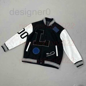 Women's Hoodies & Sweatshirts popular Embroidereds Souvenir Jacket Women Monogrames Embossed Embroidered Multi-patches Mixed Leather Varsity Blouson s XTO6