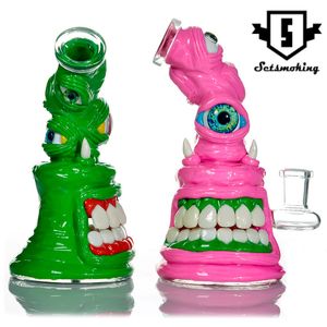 Rökningstillbehör Glas vattenrör glas banger hängare nagel lera bongs dab oljerigg bäger bong 1624