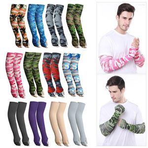 Knee Pads 2Pcs Cooling Arm Sleeves Cover Women Men Sports Running UV Sun Protection Summer Outdoor Fishing Cycling For Hide Tattoo