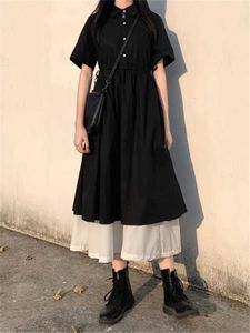 Lässige Kleider Street Japanisches Lolita-Kleid Damenkleider Frühling Herbst Damen 2021 Langes Midikleid Kaii-Kleid Vintage Schwarz Schickes Kleid Xxl G230322