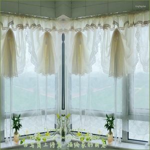 Curtain Curtins For Livingroom Ruffle Head Pull Water Wave Semicircle Fan Single Layer Gauze Tulle Curtains