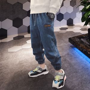 Jeans novità jeans jeans grandi pantaloni cargo tascabili hip hop jeans giovanile cuciture in denim pantaloni casual giovani ragazzi bambini bambini bambini 230322