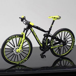 Novelty Games 1 10 Mini Alloy Bicycle Model Diecast Metal Finger Racing Mountain Bike Folded Cycling Ornaments Collection Toys for Children 230322