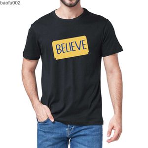 T-shirt da uomo unisex 100% cotone Ted Lasso Believe Coach Richmond Football Funny Soccer Faith Novità da uomo T-shirt oversize Donna Casual Tee W0322