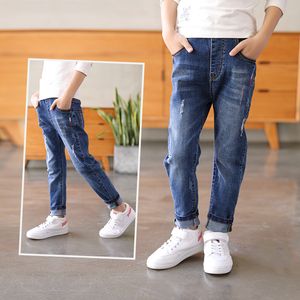 Jeans ienens barn pojkar jeans klassiska byxor denim klädbarn mode pojke casual bowboy långa byxor 5-13y 230322