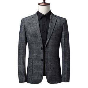 Mäns kostymer blazrar högkvalitativa blazer herrplädes brittisk stil elegant mode high-end enkel affär casual party work gentleman formell jacka 230322