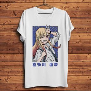 Męskie koszulki Kawaii Marin Kitagawa waifu zabawne anime tshirt men Summer White T Shirt Homme unisex otaku streetwear moja sukienka ukochana W0322