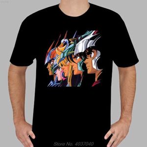 Erkekler Tshirts Erkek Tshirts Yeni Saint Seiya Pegasus Phoenix Retro Cartoon Black Tijer