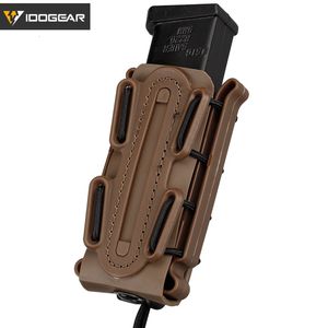 Utomhuspåsar idogear US Army Magazine Pouches Military Fastmag Belt Clip Plastic Molle Pouch Bag 9mm SoftShell Gcode Pistol Mag Tall 230322