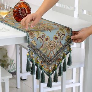 STALNY STYL STYL EUROPODOWY prosty niebieski stół Restaurant Decor Table Table Runner na imprezę świąteczną tkaninę LD245 230322