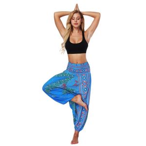 Yoga Outfits Stylish Ethnic Style 3D Print India Belly Dance Pants Wide Leg Loose Trousers Women Fitness