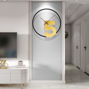 Relógios de parede estilo chinês relógio funky sala de estar digital redonda personalizada design moderno reloj pared decoração de casa ww50wc