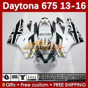 MOTO FATINGS PARA DAYTONA 675 675R 2013-2016 Bodywork Daytona675 Bodys 166no.64 Daytona 675 R 13 14 15 16 2013 2014 2015 2016 OEM Motorcycle Kit Green Dark Blk