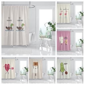 Shower Curtains Waterproof fabric shower curtain Bathroom curtain accessories 180x200 Bath curtain for shower 240*200 cartoon cute decor 240x200 230322