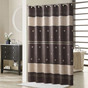 Duschgardiner Sevillle Farmhouse Chocolate Classic Polyester Waterproof Fabric Vintage Printed Decorative Brown Shower Curtain 230322