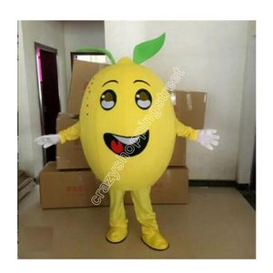 Hot Sales Yellow Lemon Mascot Costumes Cartoon Theme Fancy Dress High School Mascot Ad Apparel