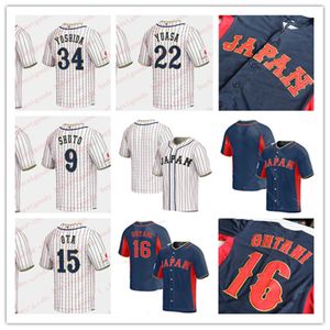 Personalizzato 2023 Team Japan Baseball Jersey Yu Darvish Seiya Suzuki Yoshinobu Yamamoto Kensuke Kondo Ukyo Shuto Lars Nootbaar Masataka Yoshida Tetsuto Yamada Maglie