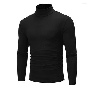 Men's T Shirts Winter Autumn Men Thermal Cotton Turtle Neck Pullover Basic Tee Stretch Crew High Quality T-shirt