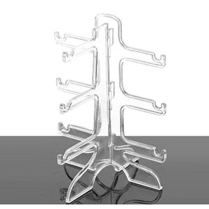 Montature per occhiali da sole Moda 19,7 16 cm 3 strati Occhiali da vista bianchi/trasparenti Mostra stand Supporto per rack Display Stent